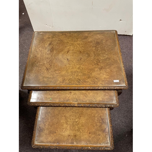 44 - Walnut Nest of 3 Tables