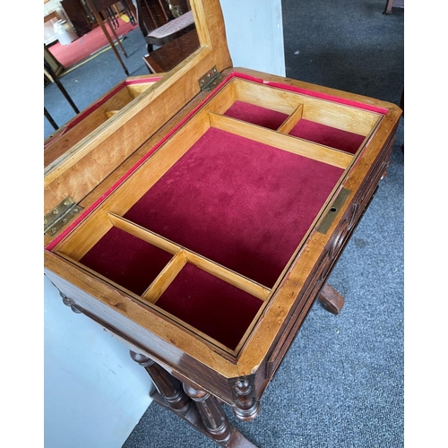 47 - Edwardian Walnut Sewing Box