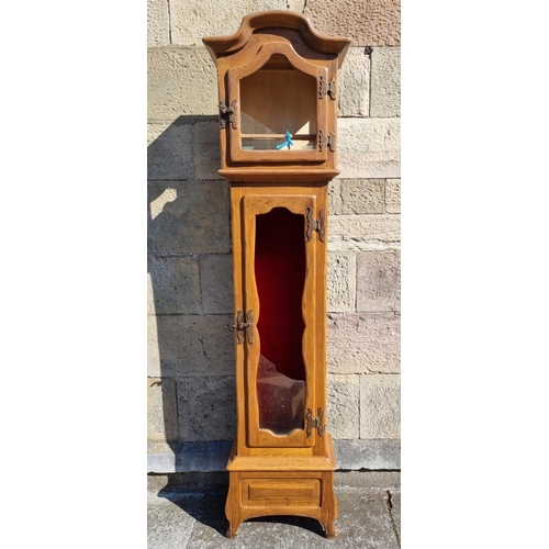 579 - Oak Grandfather Clock Case and works (as found)