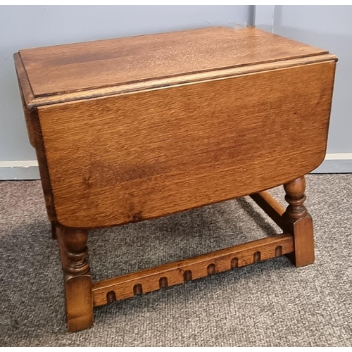 125 - Oak Drop Leaf Tea Table