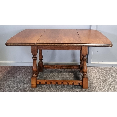 125 - Oak Drop Leaf Tea Table