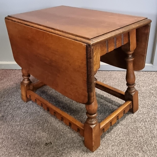 125 - Oak Drop Leaf Tea Table