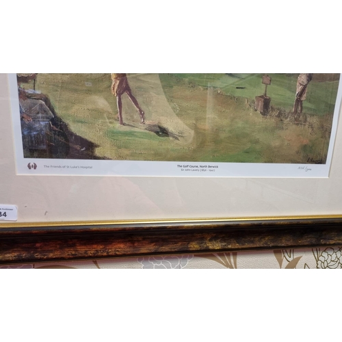 134 - Limited Edition Golfing Print, The Golf Course, North Berwick.  Sir John Lavery