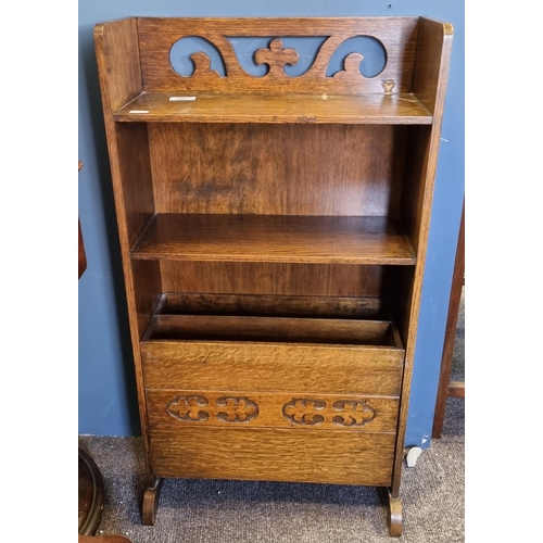 139 - Oak Open Bookcase