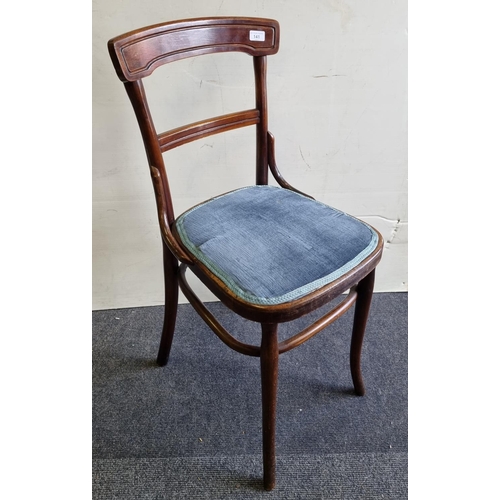 141 - Bentwood Chair with upholstered seat