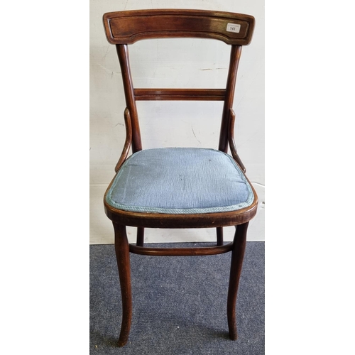 141 - Bentwood Chair with upholstered seat