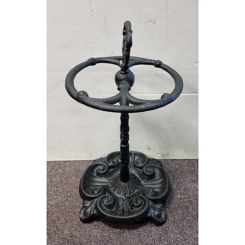 167 - Cast Iron Black Circular Umbrella Stand