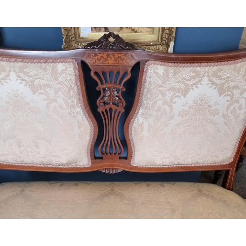 18 - Inlaid Mahogany Six Piece Drawing Room Suite