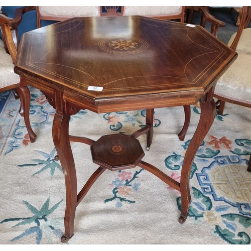 20 - Inlaid Mahogany Octagonal Window Table