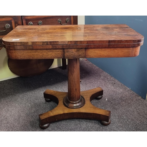 30 - Victorian Mahogany Fold Over Cardtable