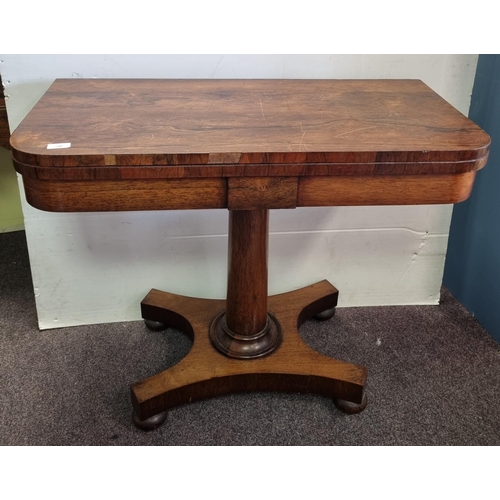 30 - Victorian Mahogany Fold Over Cardtable