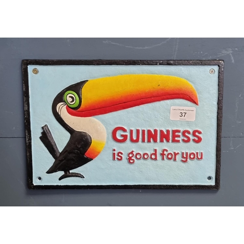 37 - Guinness is Good for You Cast Iron Wall Sign