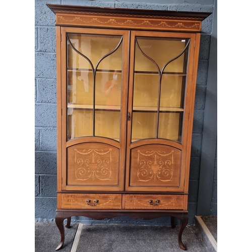 4 - Inlaid Mahogany Display Cabinet