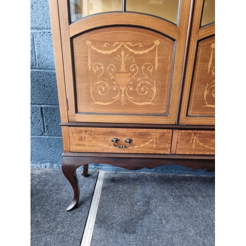 4 - Inlaid Mahogany Display Cabinet