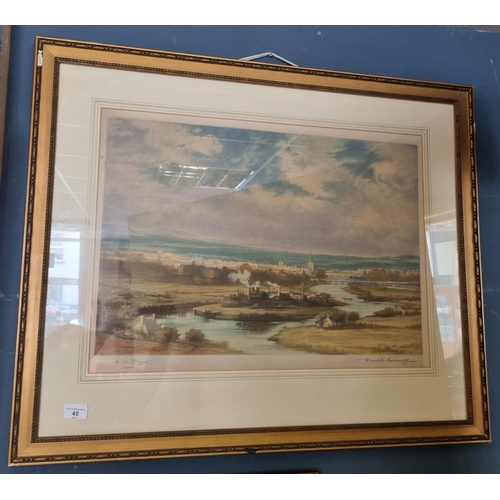 45 - Framed Signed Engraving