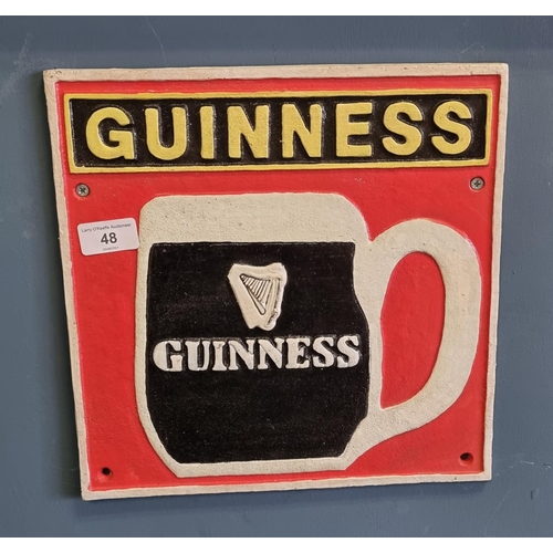 48 - Guinness Cast Iron Pint Wall Sign