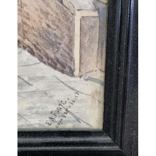 63 - Framed Watercolour Street Scene