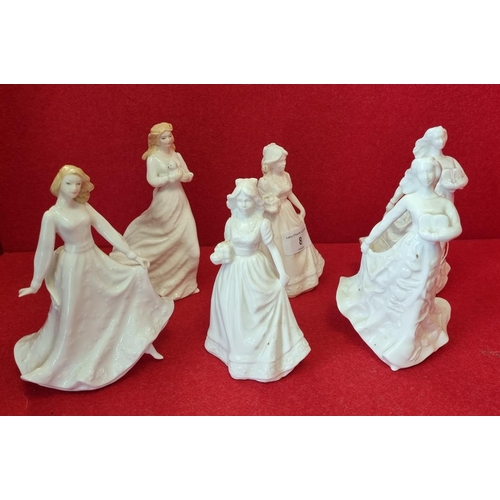 8 - Collection of  Six Royal Doulton Girl Figures