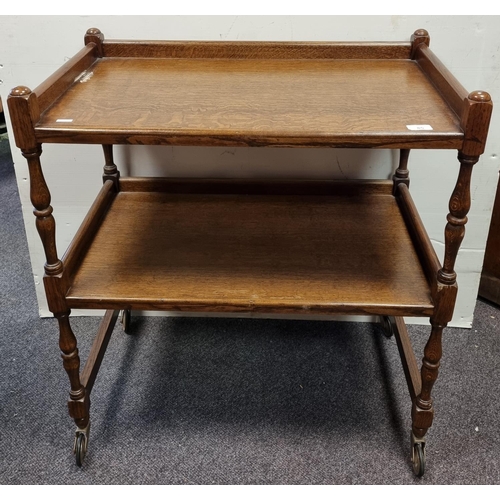 85 - Oak Tea Trolley