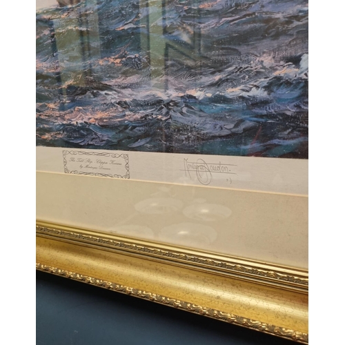 96 - Framed Signed Montague Dawson Print 'The Tall Ship -