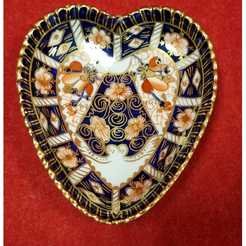 184 - Royal Crown Derby Imari Heart Shaped Dish