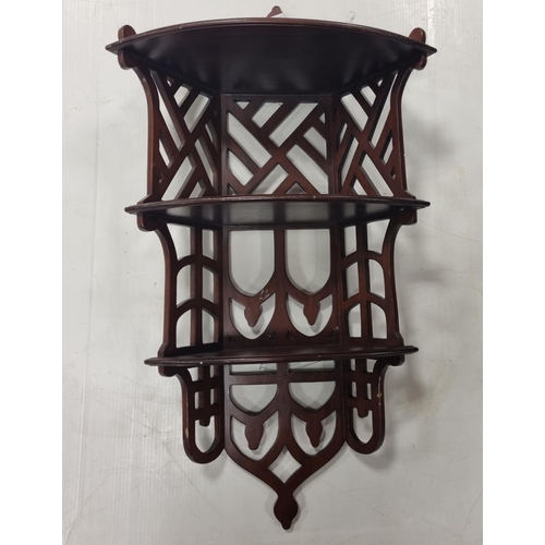 303 - Mahogany Corner Hanging Shelf

Height 90cm  30cm from the corner out