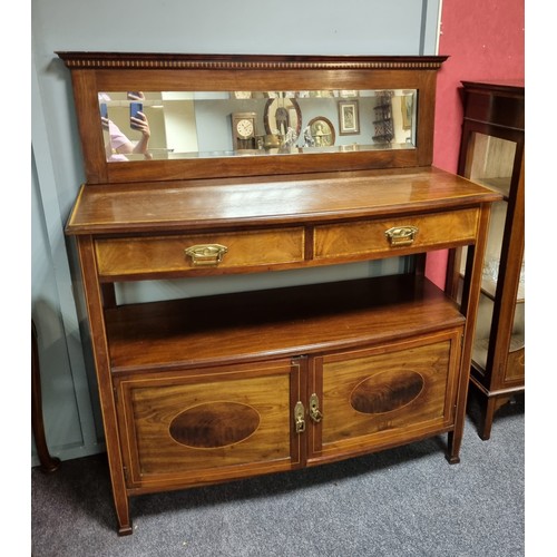 367 - Edwardian Mahogany Mirror Back Dumb Waiter