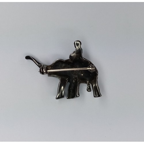 402 - Enamelled Elephant Brooch