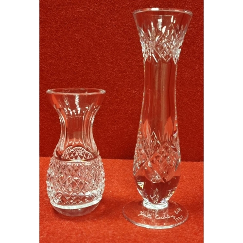 242 - Lot of 2x Waterford Crystal Tulip Vases