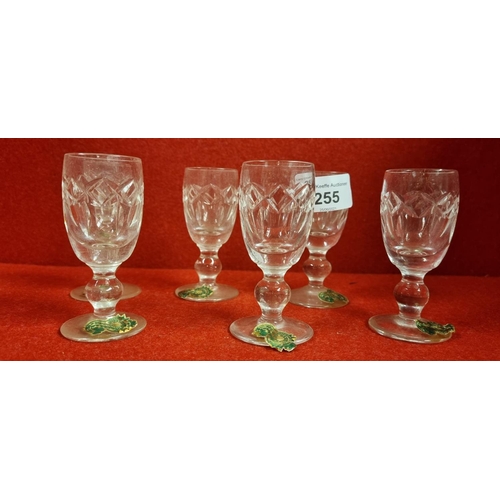 255 - Lot of 6x Waterford Crystal Sherry Glasses