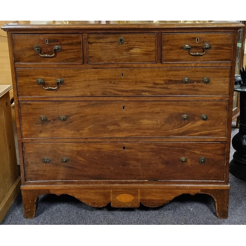 281 - Mahogany 3 Over 3 Chest of Drawers