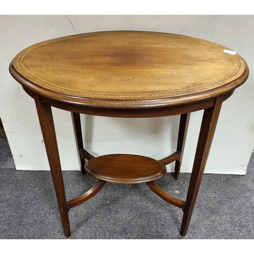 286 - Oval Inlaid Table