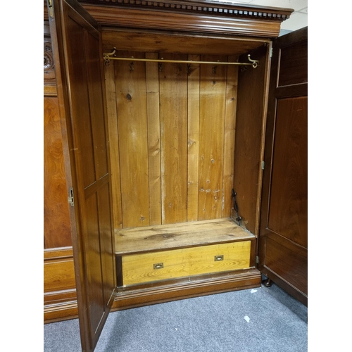 374 - Large Mahogany Wardrobe 198cm wide x 214cm high x 54cm deep