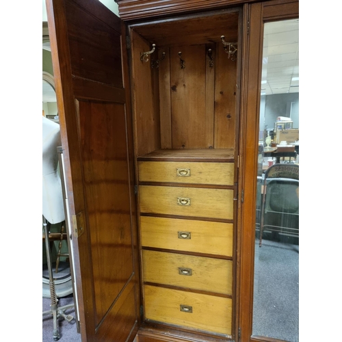 374 - Large Mahogany Wardrobe 198cm wide x 214cm high x 54cm deep