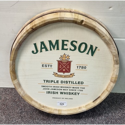 529 - Wooden Jameson Barrell Top Sign