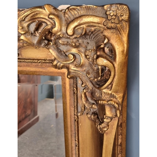 590 - Large Gilt Framed Lounge Mirror 130cm high x 105cm wide