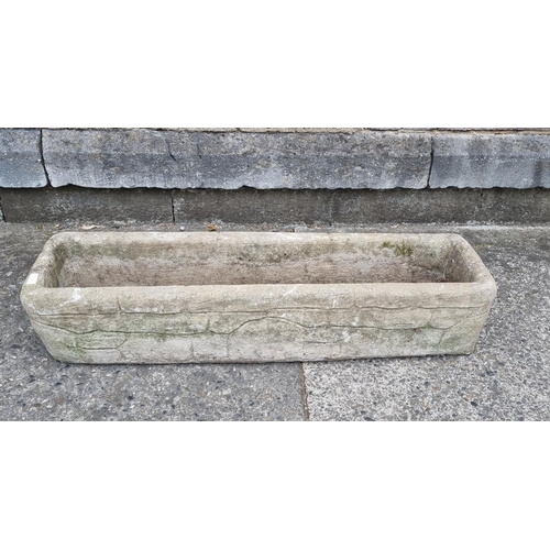 621 - Concrete Garden Planter 25cm deep x 93cm long x 18cm high