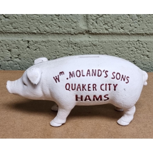 647 - Pair of Wm. Moland's Sons Quarker City Hams small money boxes
Height 10cm