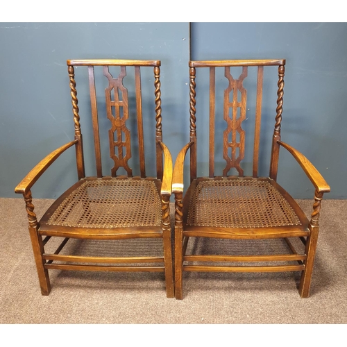 4 - Pair of Bergere Chairs with seat covers