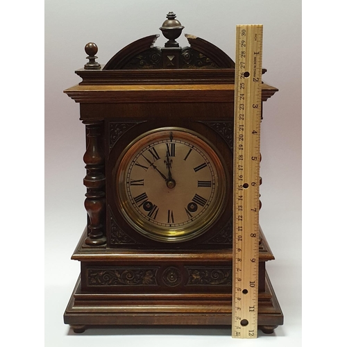 23 - Wooden Mantel Clock 

H:33 x W:21 x D:14cm