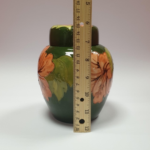 33 - Moorcroft Ginger Jar - Green 

H:15cm