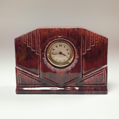 34 - Art Deco Style Clock & Garniture