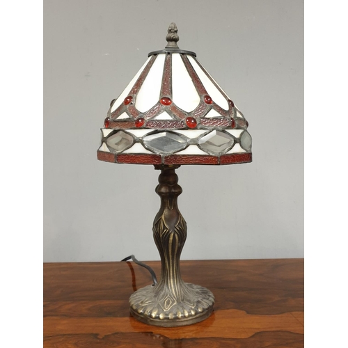 65 - Small Tiffany Style Table Lamp, H:37cm