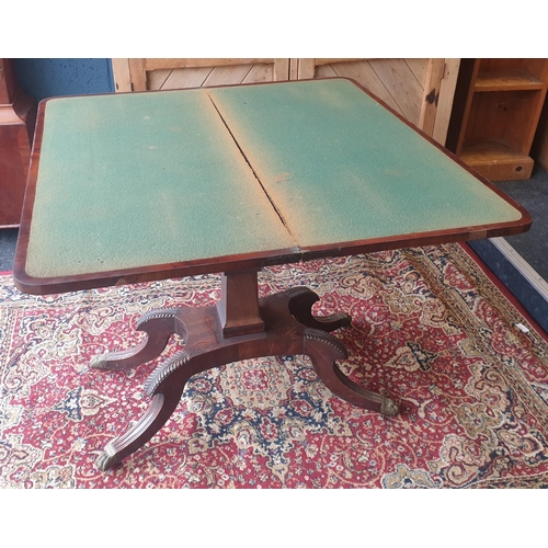 4 - Regency Mahogany Fold-Over Card Table