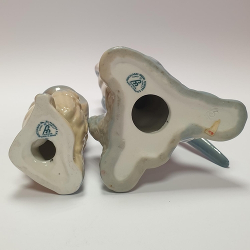 24 - Pair of Valentia Figures, Owl & Budgie