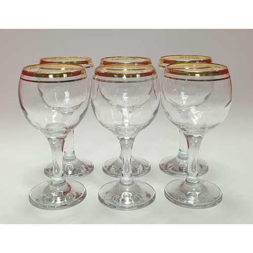 35 - Gold-Rimmed Stemware, 12pcs