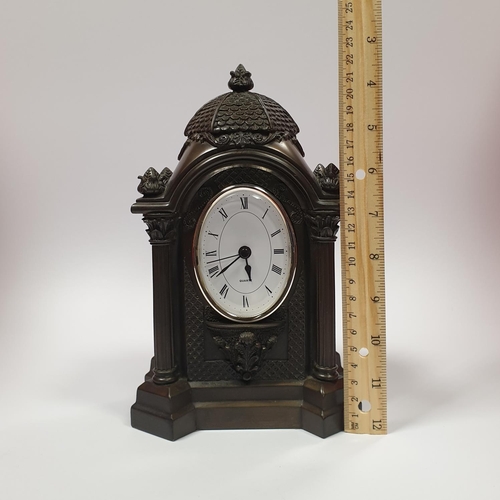 36 - Genesis Mantel Clock & Two Genesis Figurines (Boy and Girl - some damage to girl)