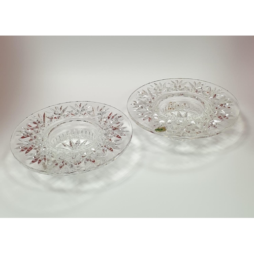 38 - Pair of Waterford Crystal Candle Holders, Diameter 20cm