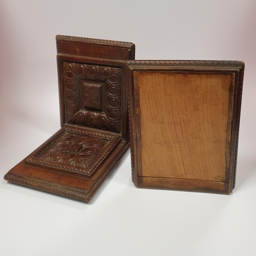48 - Pair of Mahogany Bookends