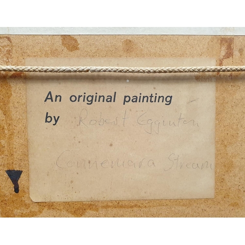82 - Robert Egginton (b.1943), 'Connemara Stream', Signed, Oil on Board, Framed, 42cm x 57cm